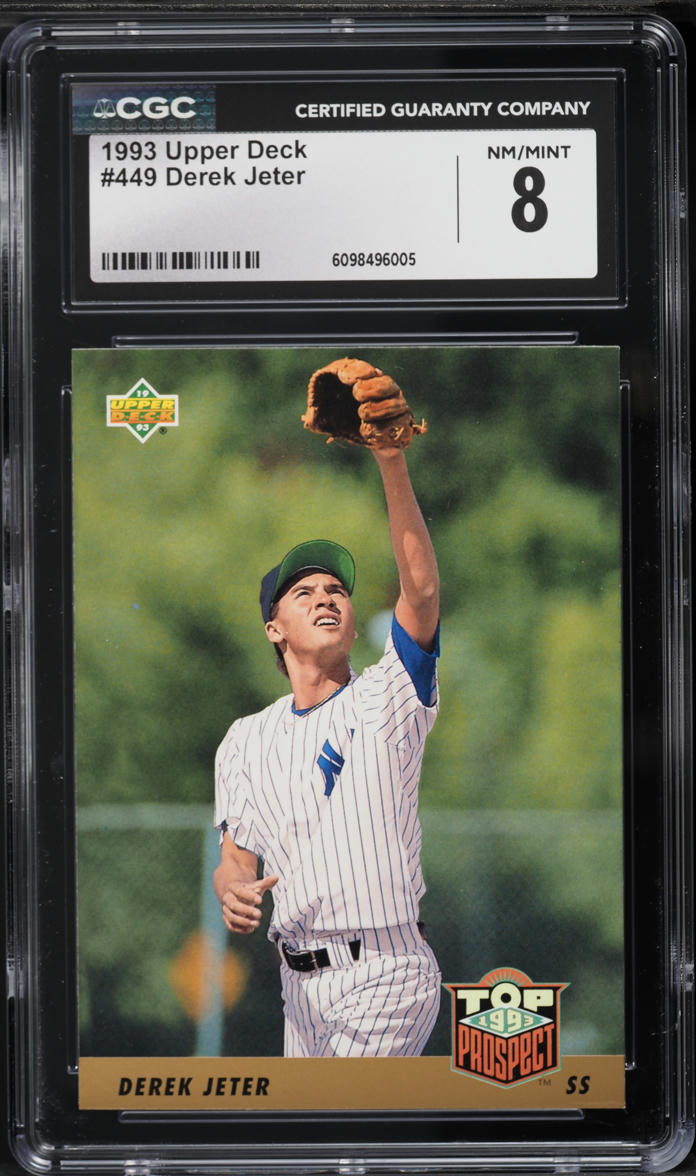1993 Upper Deck Derek Jeter ROOKIE #449 CGC 8 NM-MT