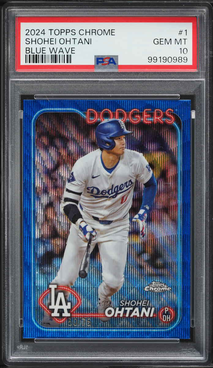2024 Topps Chrome Blue Wave Refractor Shohei Ohtani /75 #1 PSA 10 GEM MINT