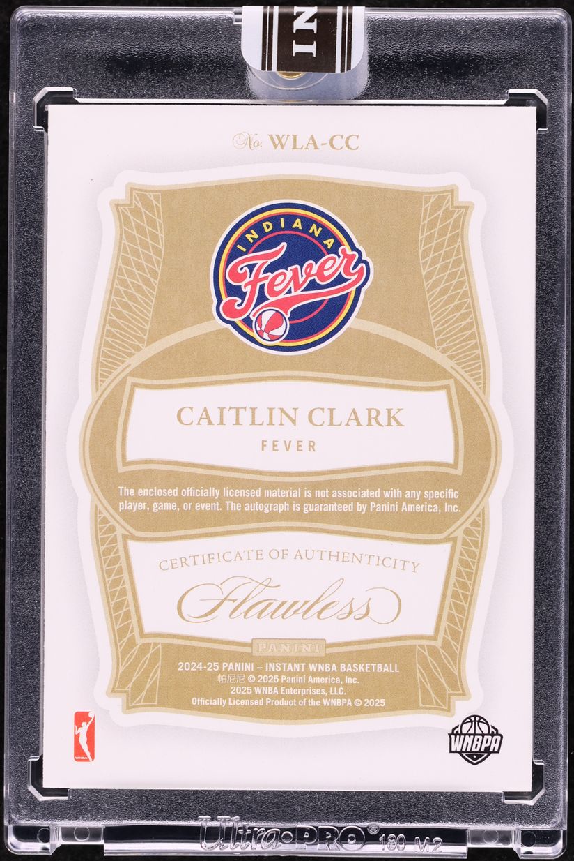 2024 Panini Flawless WNBA Platinum Caitlin Clark ROOKIE LOGOWOMAN PATCH AUTO 1/1