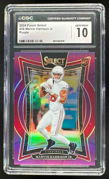 2024 Panini Select Suite White Prizm #372 Rome Odunze RC /35