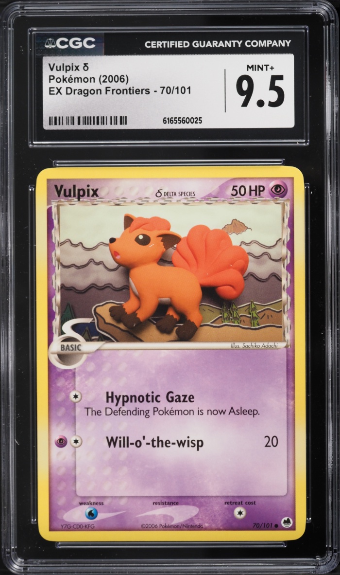 2006 Pokemon EX Dragon Frontiers Vulpix #70 CGC 9.5 MINT+