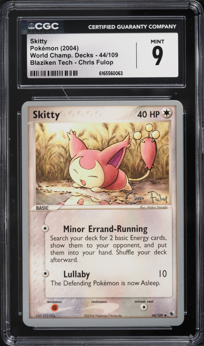 2004 Pokemon World Championships Decks Blaziken Tech Chris Fulop Skitty #44 CGC 9 MINT
