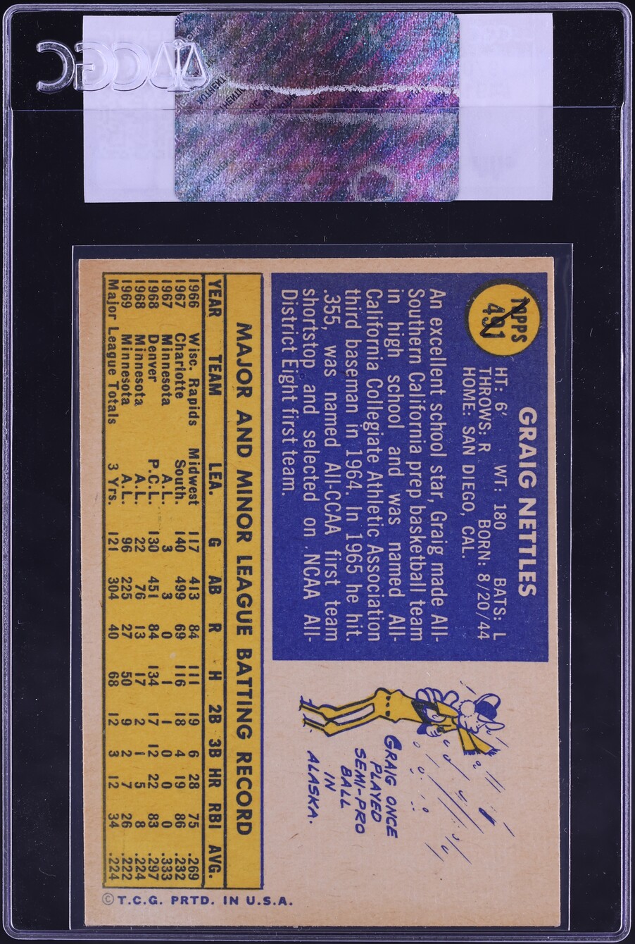 1970 Topps Graig Nettles #491 CGC AUTH