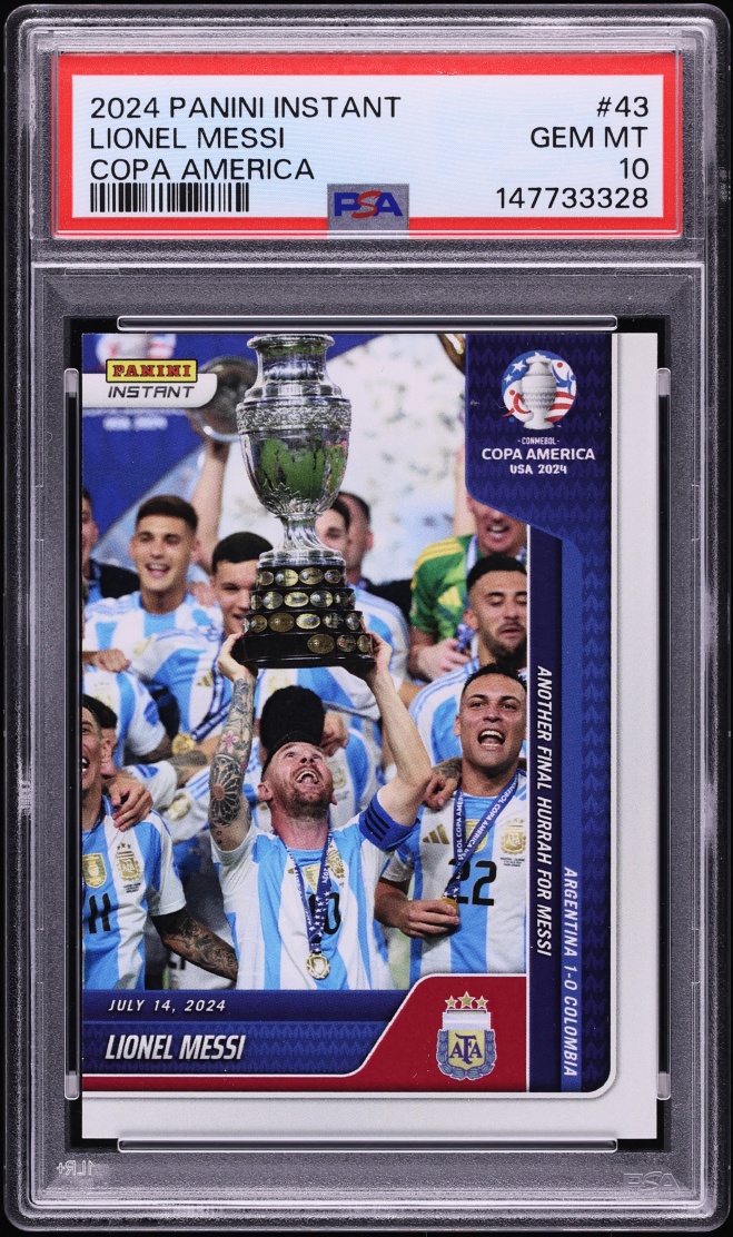 2024 Panini Instant Copa America Lionel Messi /12674 #43 PSA 10 GEM MINT