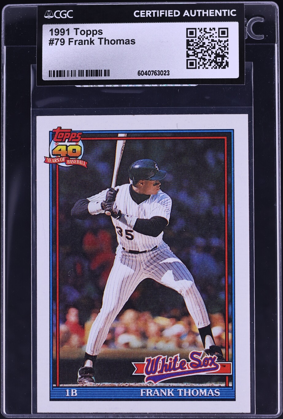 1991 Topps Frank Thomas #79 CGC AUTH