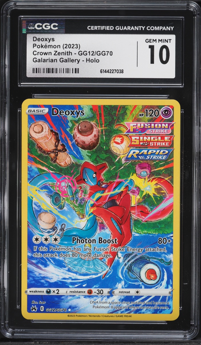 2023 Pokemon Sword & Shield Crown Zenith Galarian Gallery Alt Art Deoxys #GG12 CGC 10 GEM MINT