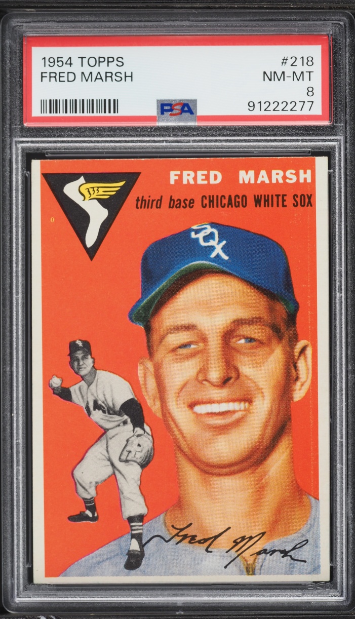1954 Topps Fred Marsh #218 PSA 8 NM-MT