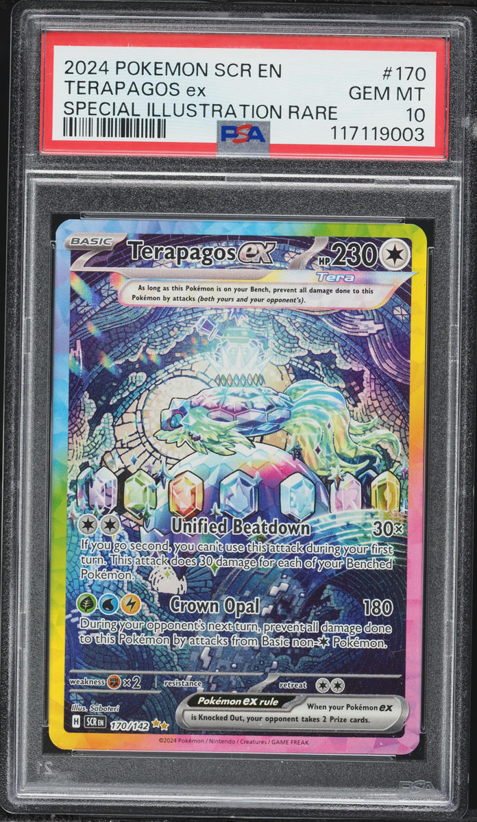 2024 Pokemon Scarlet & Violet Stellar Crown SIR Terapagos ex #170 PSA 10 GEM MINT