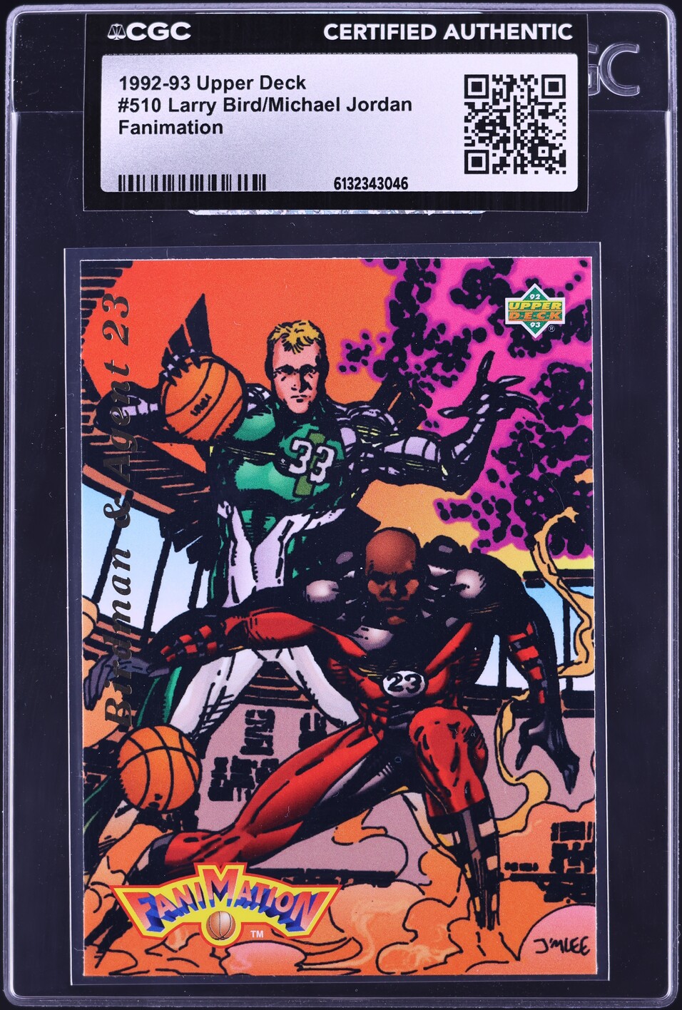 1992 Upper Deck Fanimation Larry Bird Michael Jordan #510 CGC AUTH