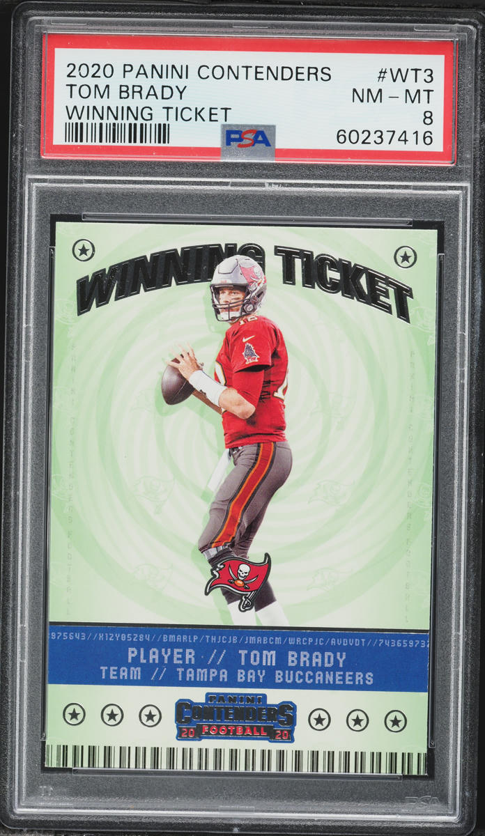 2020 Panini Contenders Winning Ticket Tom Brady #WT3 PSA 8 NM-MT