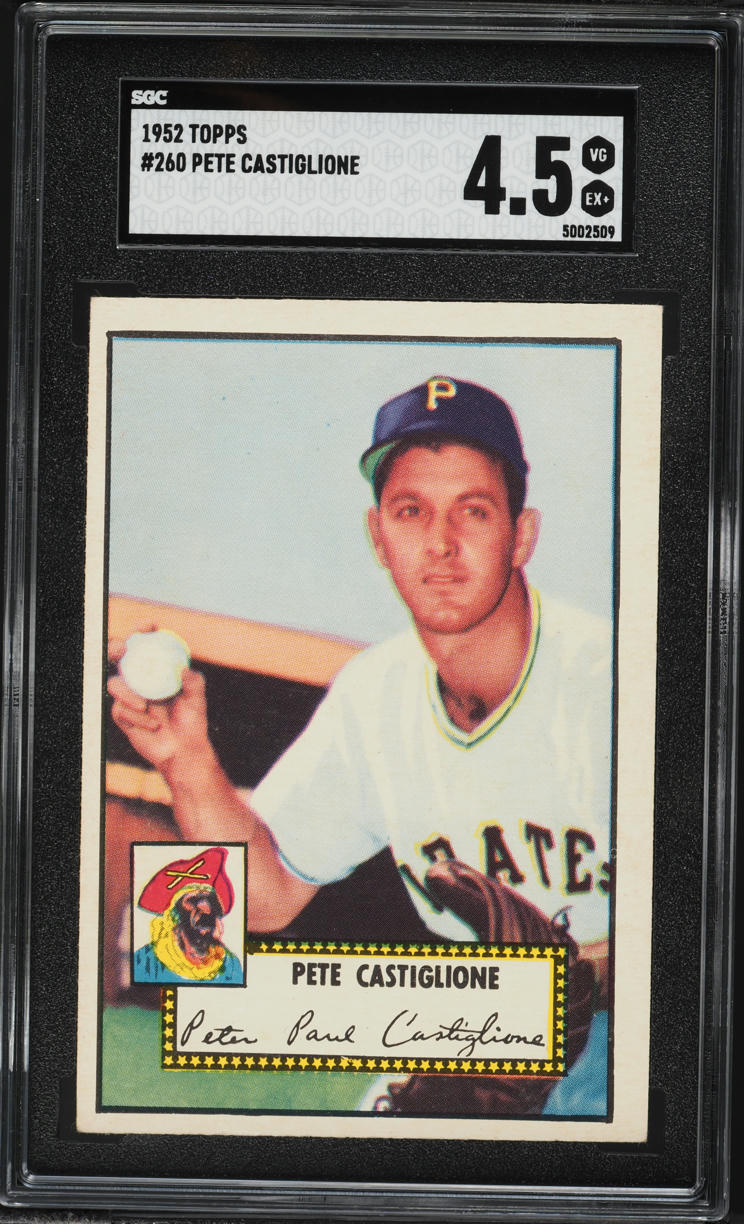 1952 Topps Pete Castiglione #260 SGC 4.5 VGEX+