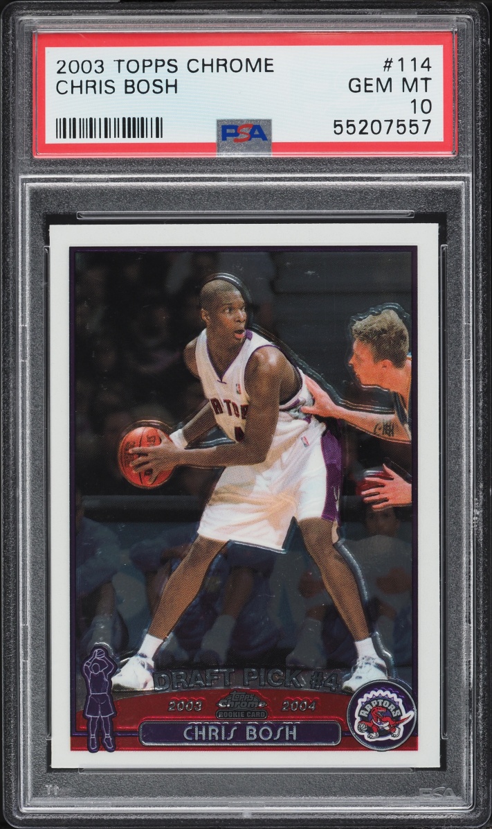 2003 Topps Chrome Chris Bosh ROOKIE #114 PSA 10 GEM MINT