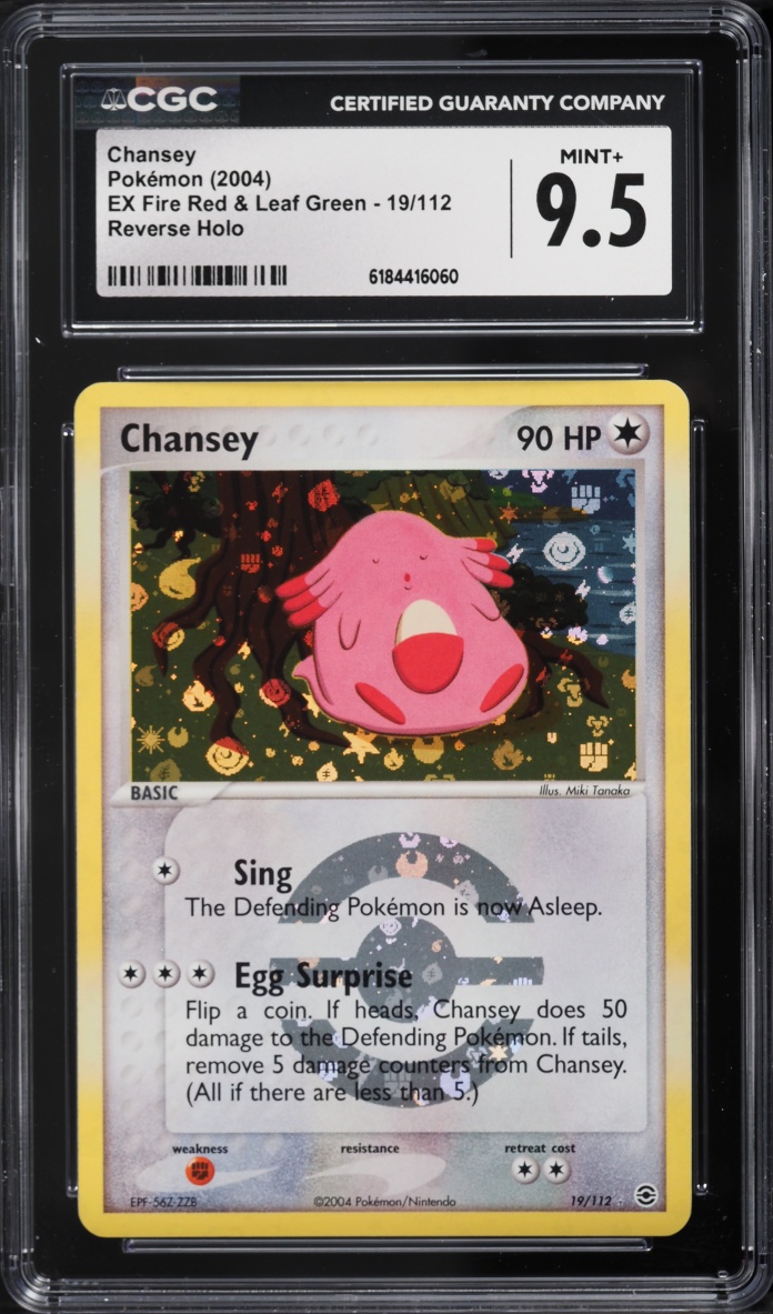 2004 Pokemon EX Fire Red & Leaf Green Reverse Holo Chansey #19 CGC 9.5 MINT+