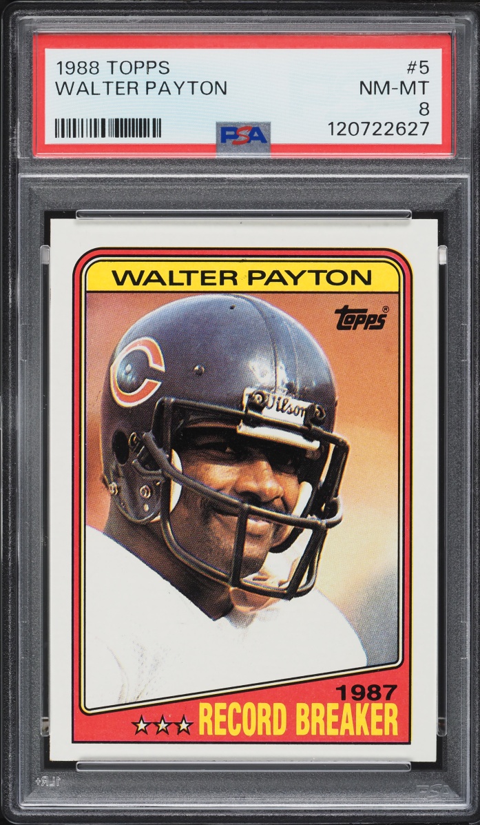 1988 Topps Football Walter Payton #5 PSA 8 NM-MT