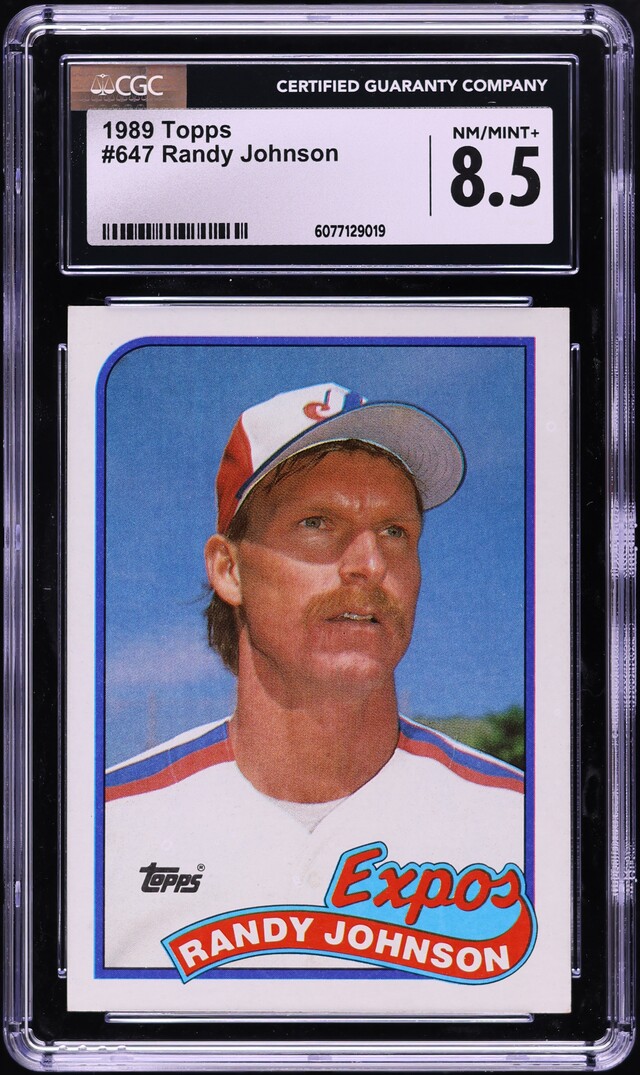 1989 Topps Randy Johnson ROOKIE #647 CGC 8.5 NM-MT+
