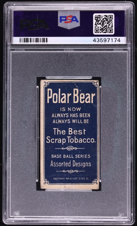 1909-11 T206 Jimmy Collins MINNEAPOLIS, POLAR BEAR PSA 1 PR