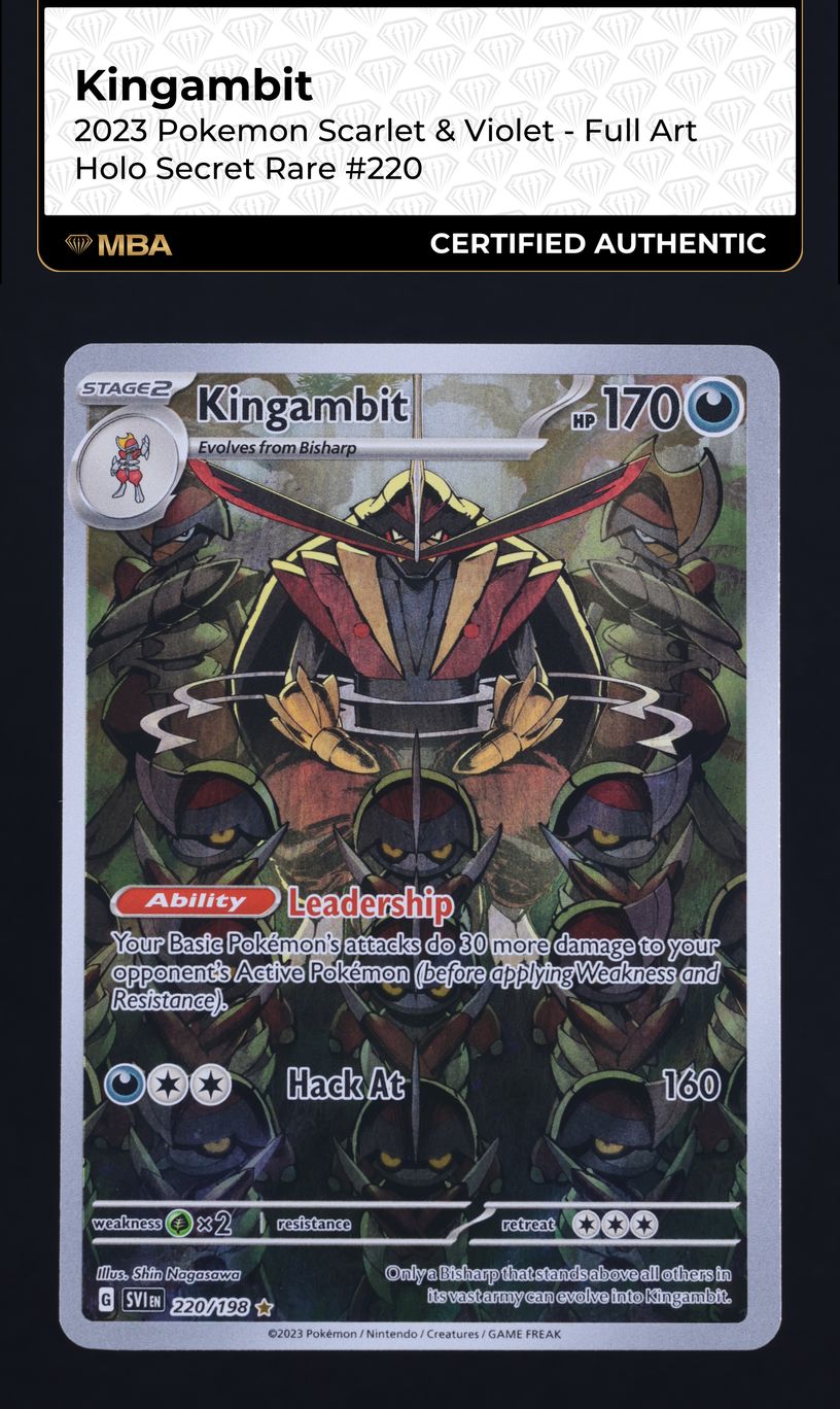 2023 Pokemon Scarlet & Violet Full Art Kingambit #220 MBA AUTH on ...