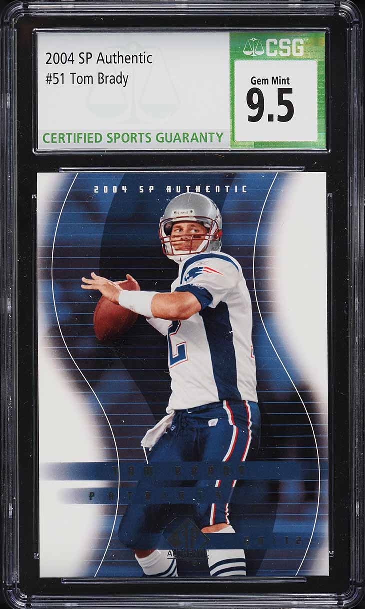 2004 SP Authentic Tom Brady #51 CSG 9.5 GEM MINT