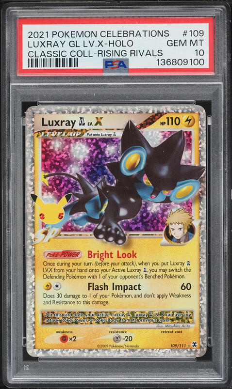 2021 Pokemon Sword & Shield Celebrations Classic Holo Luxray GL LV