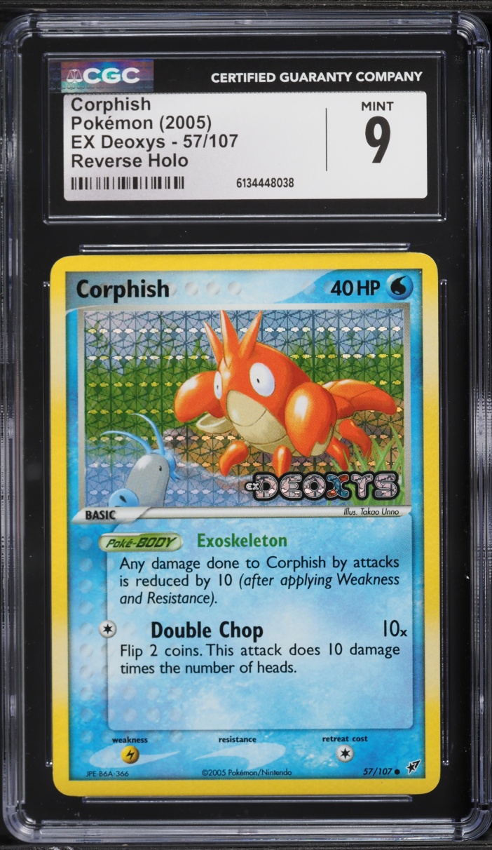 2005 Pokemon EX Deoxys Reverse Holo Corphish #57 CGC 9 MINT
