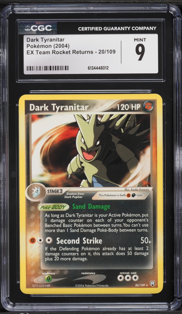 2004 Pokemon EX Team Rocket Returns Dark Tyranitar #20 CGC 9 MINT
