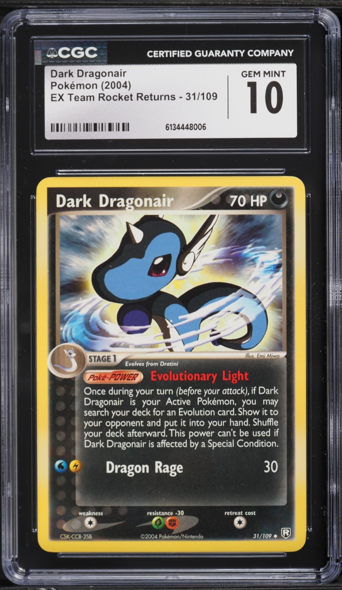 2004 Pokemon EX Team Rocket Returns Dark Dragonair #31 CGC 10 GEM MINT