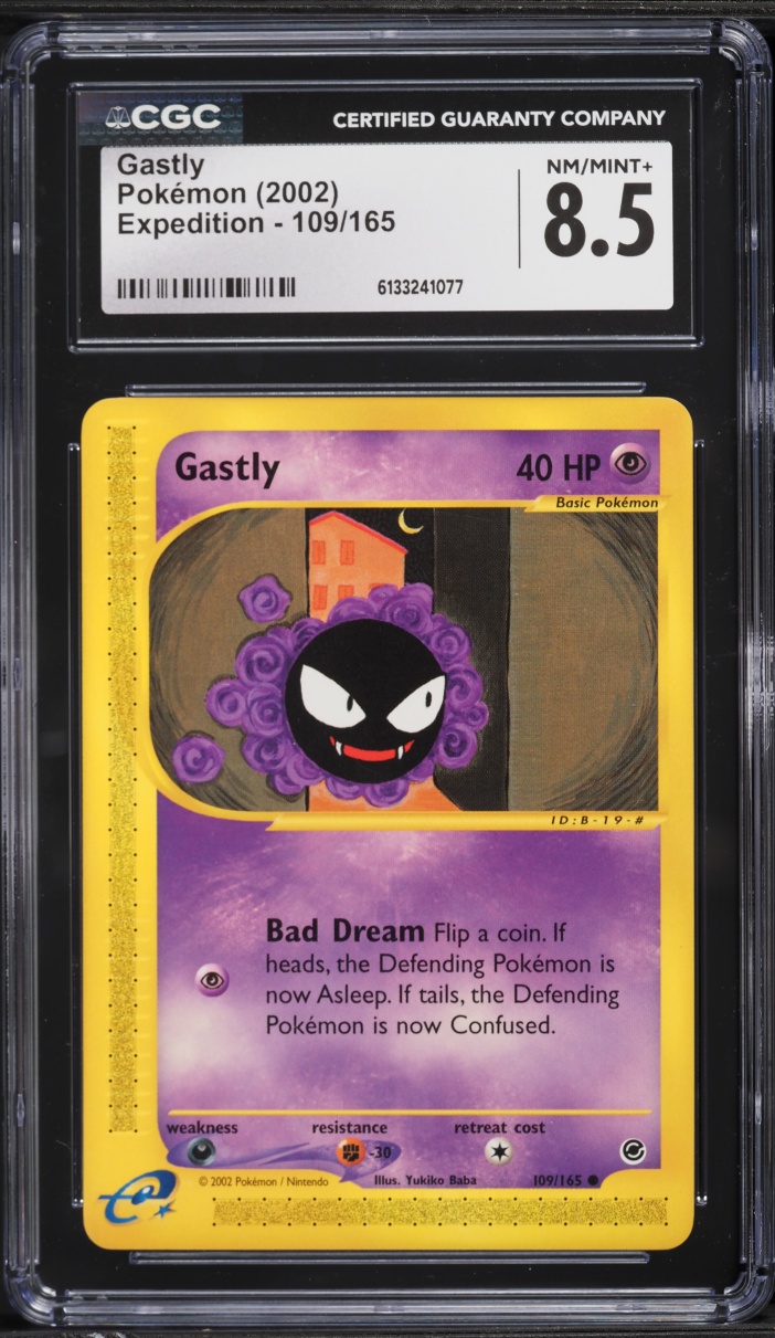 2002 Pokemon Expedition Gastly #109 CGC 8.5 NM-MT+