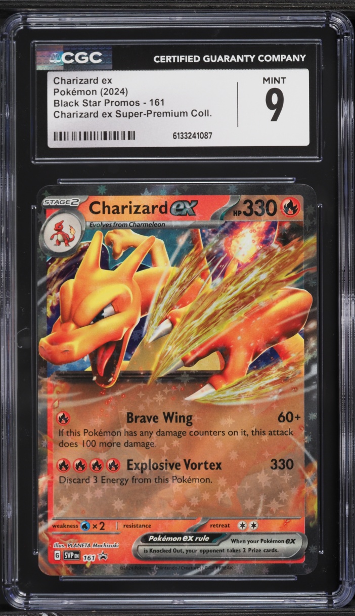 2024 Pokemon Scarlet & Violet Promo Super Premium Collection Holo Charizard EX #161 CGC 9 MINT