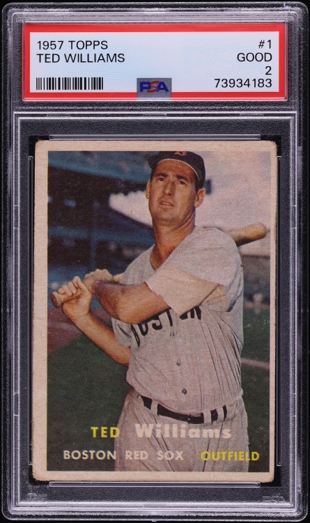 1957 Topps Ted Williams #1 PSA 2 GD