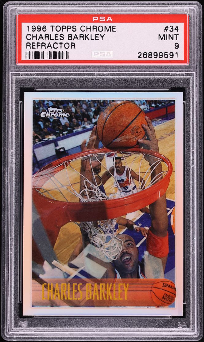 1996 Topps Chrome Refractor Charles Barkley #34 PSA 9 MINT