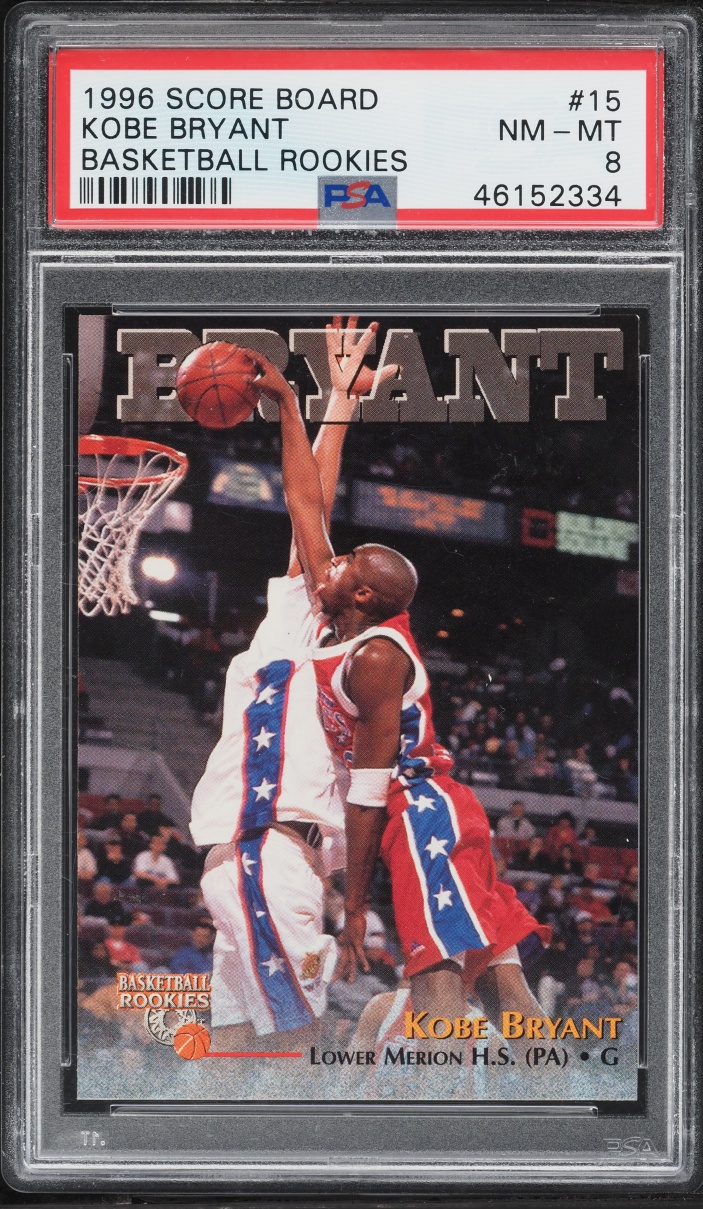 1996 Score Board Kobe Bryant ROOKIE #15 PSA 8 NM-MT