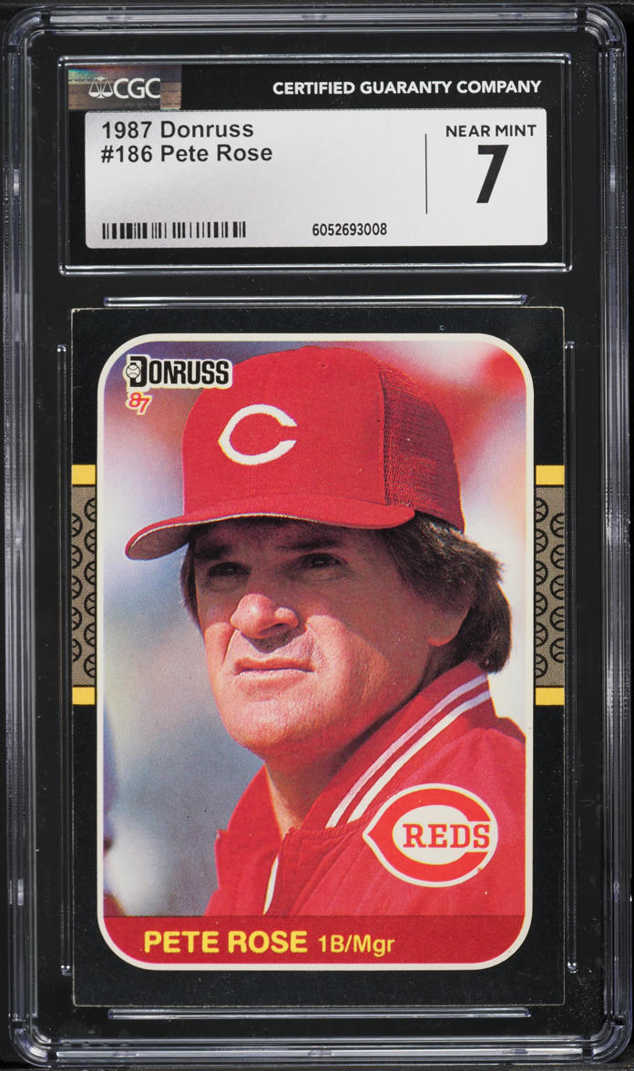 1987 Donruss Pete Rose #186 CGC 7 NRMT