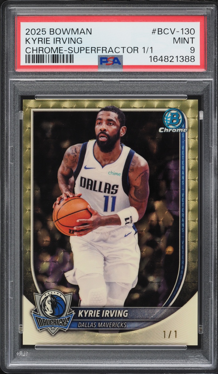 2025 Bowman Chrome Superfractor Kyrie Irving /1 #BCV-130 PSA 9 MINT
