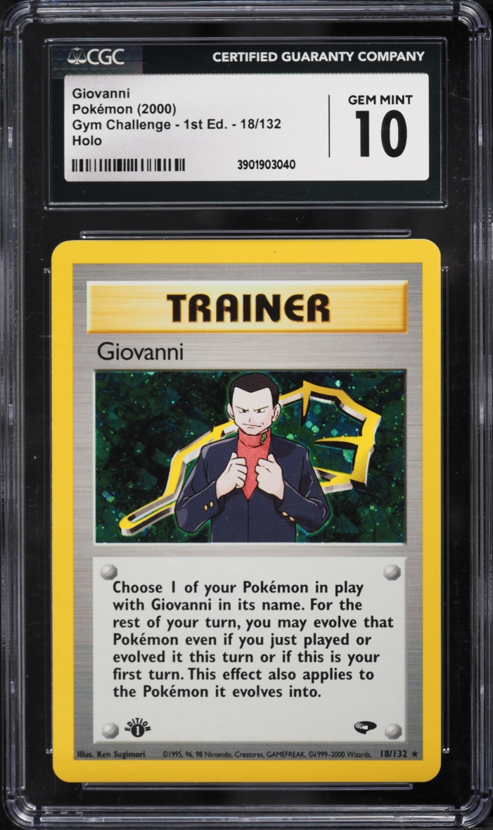 2000 Pokemon Gym Challenge 1st Edition Holo Giovanni #18 CGC 10 GEM MINT