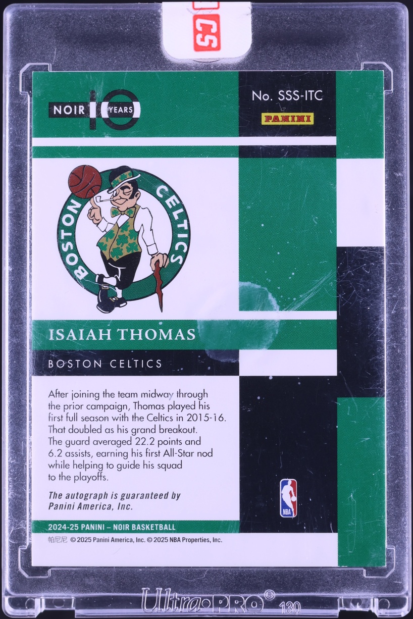 2024 Panini Noir Sneaker Spotlight Signatures Isaiah Thomas AUTO /99 #SSS-ITC