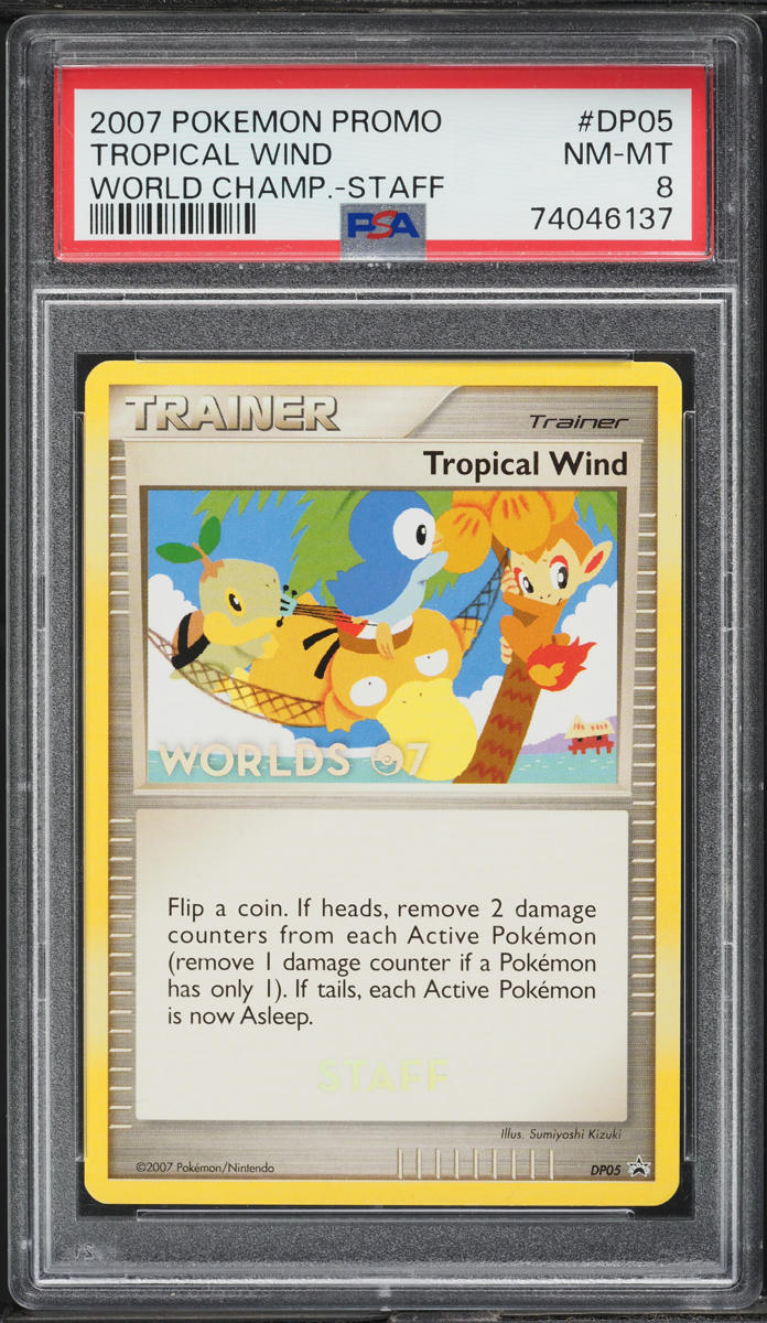 2007 Pokemon World Championships Promo Staff Tropical Wind #DP05 PSA 8 NM-MT