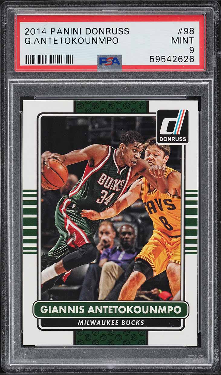 2014 Donruss Basketball Giannis Antetokounmpo #98 PSA 9 MINT