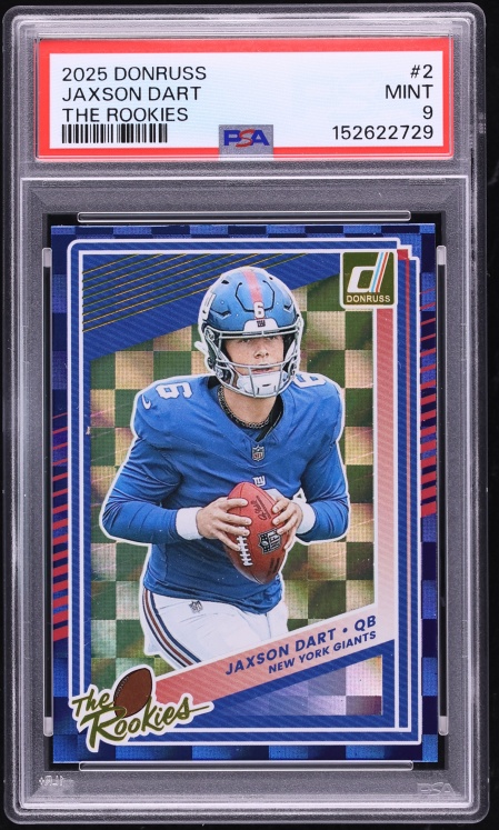 2025 Donruss The Rookies Jaxson Dart ROOKIE #2 PSA 9 MINT