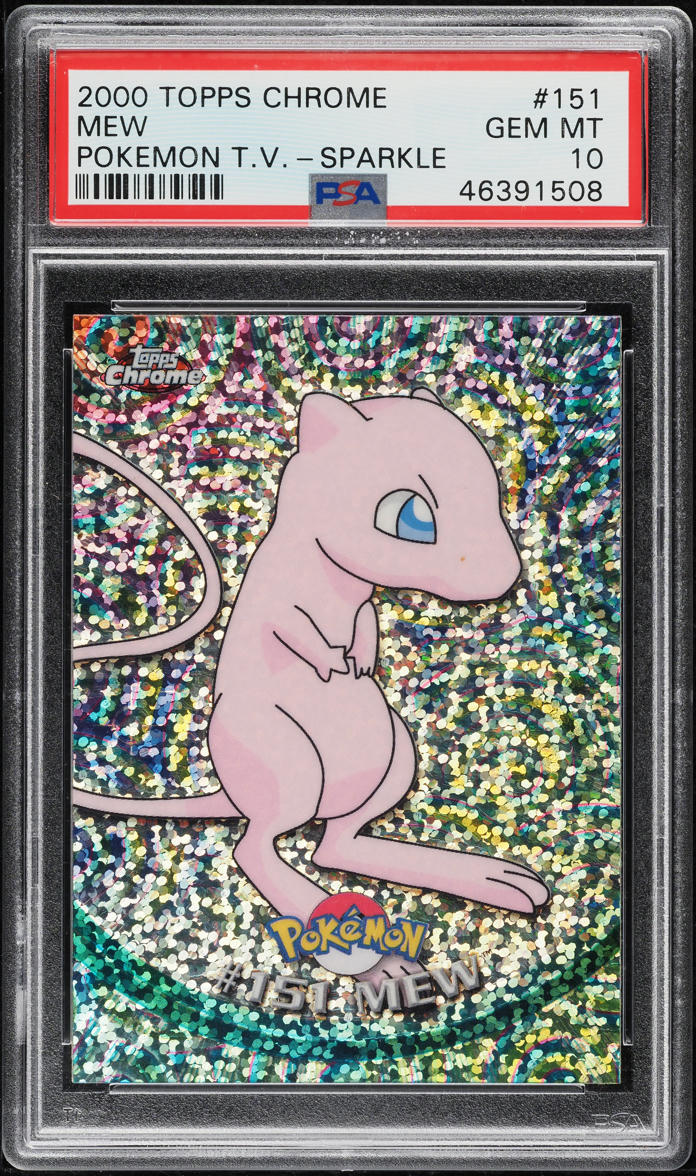 2000 Topps Chrome Pokemon Series 2 Sparkle Mew #151 PSA 10 GEM MINT