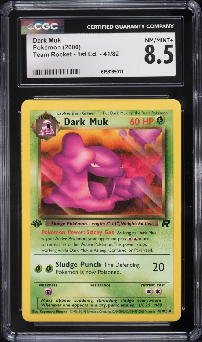 2000 Pokemon Team Rocket 1st Edition Dark Muk #41 CGC 8.5 NM-MT+