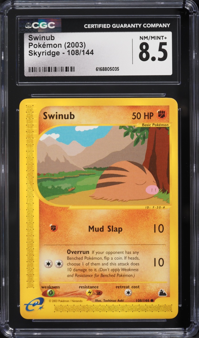 2003 Pokemon Skyridge Swinub #108 CGC 8.5 NM-MT+