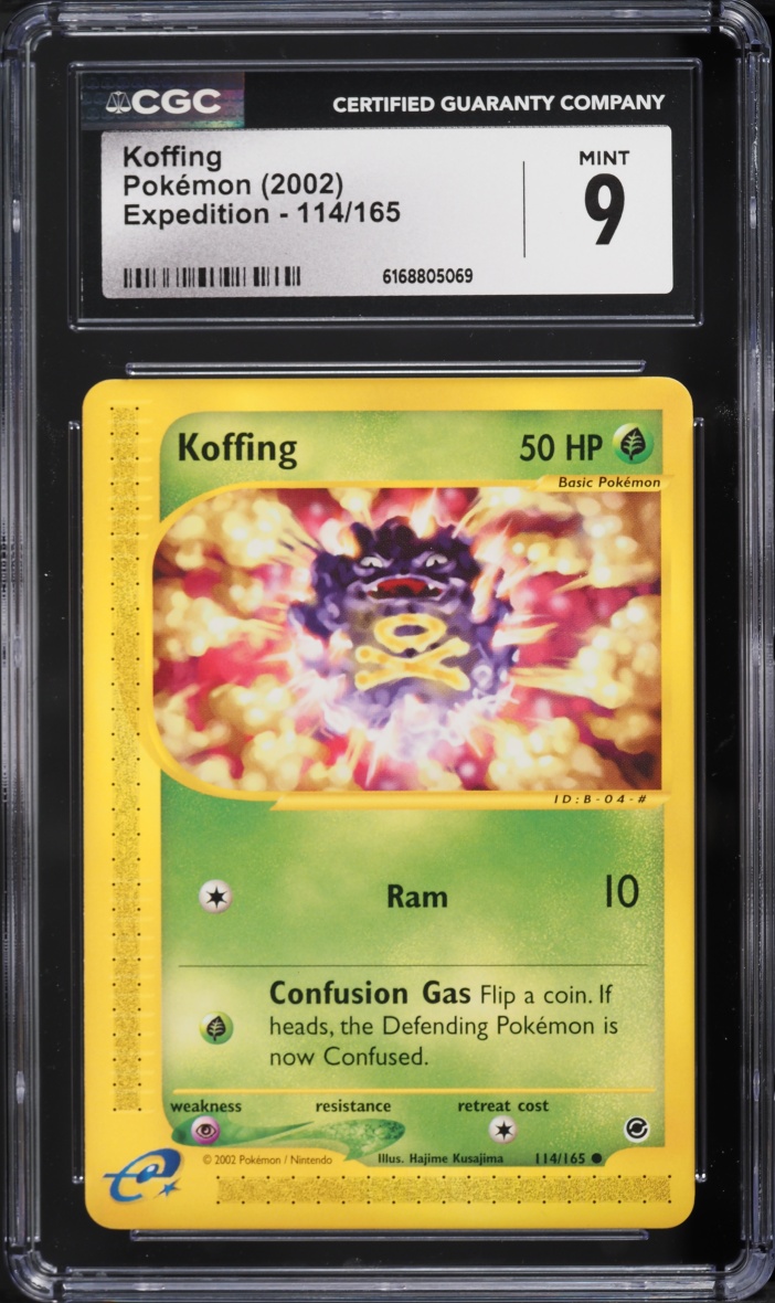 2002 Pokemon Expedition Base Set Koffing #114 CGC 9 MINT