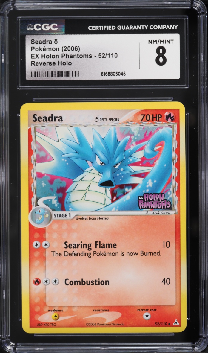 2006 Pokemon EX Holon Phantoms Reverse Holo Seadra #52 CGC 8 NM-MT