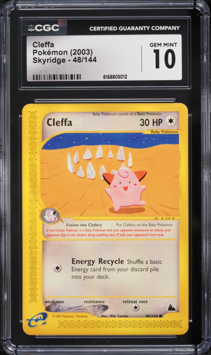 2003 Pokemon Skyridge Cleffa #48 CGC 10 GEM MINT