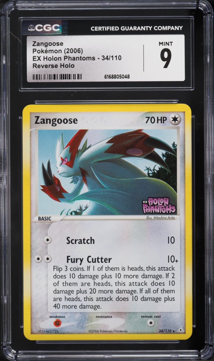 2006 Pokemon EX Holon Phantoms Reverse Holo Zangoose #34 CGC 9 MINT