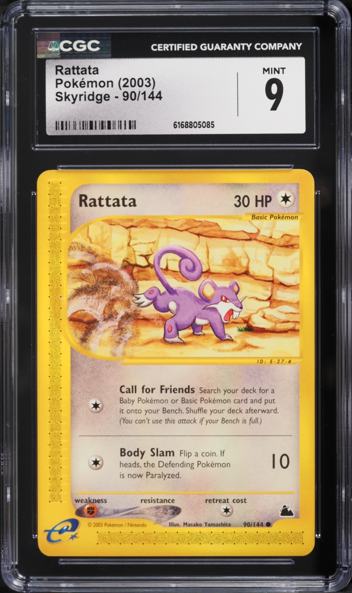 2003 Pokemon Skyridge Rattata #90 CGC 9 MINT