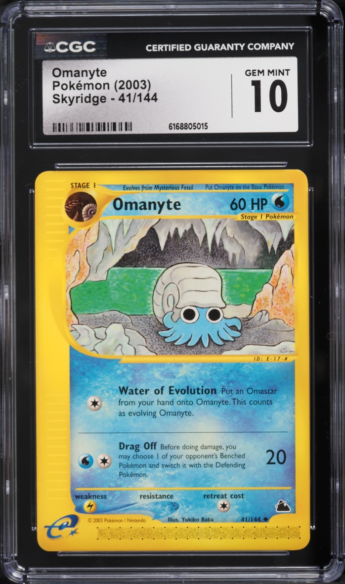 2003 Pokemon Skyridge Omanyte #41 CGC 10 GEM MINT