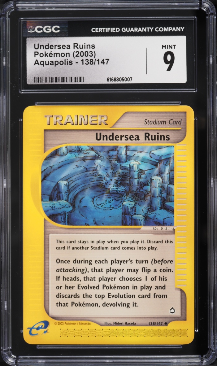 2003 Pokemon Aquapolis Undersea Ruins #138 CGC 9 MINT