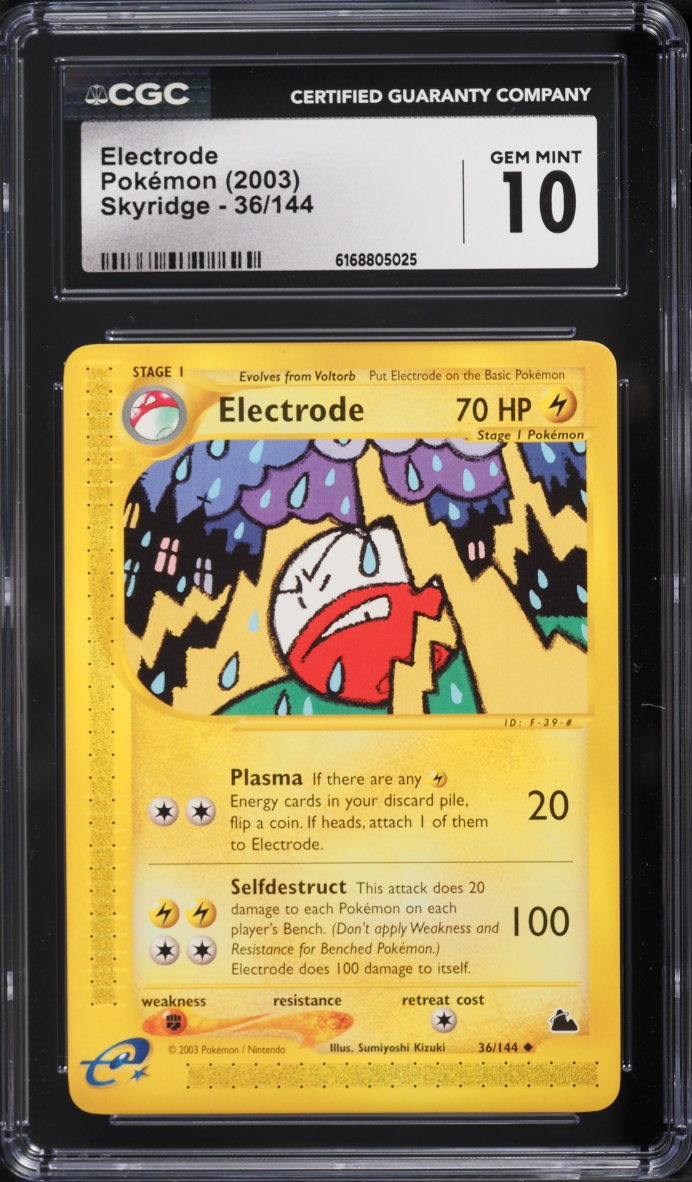 2003 Pokemon Skyridge Electrode #36 CGC 10 GEM MINT