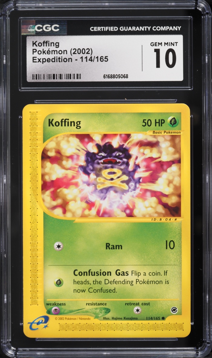 2002 Pokemon Expedition Koffing #114 CGC 10 GEM MINT